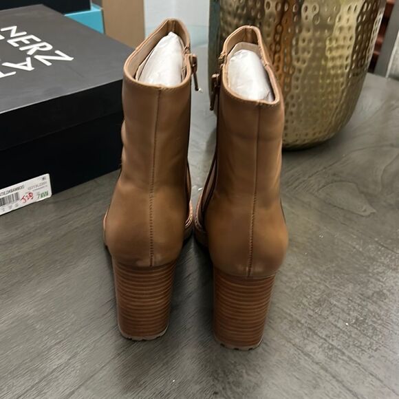 NATURALIZER CATIE WOMENS LEATHER HEELS MID-CALF BOOTS (WIDE) - Picture 8 of 9